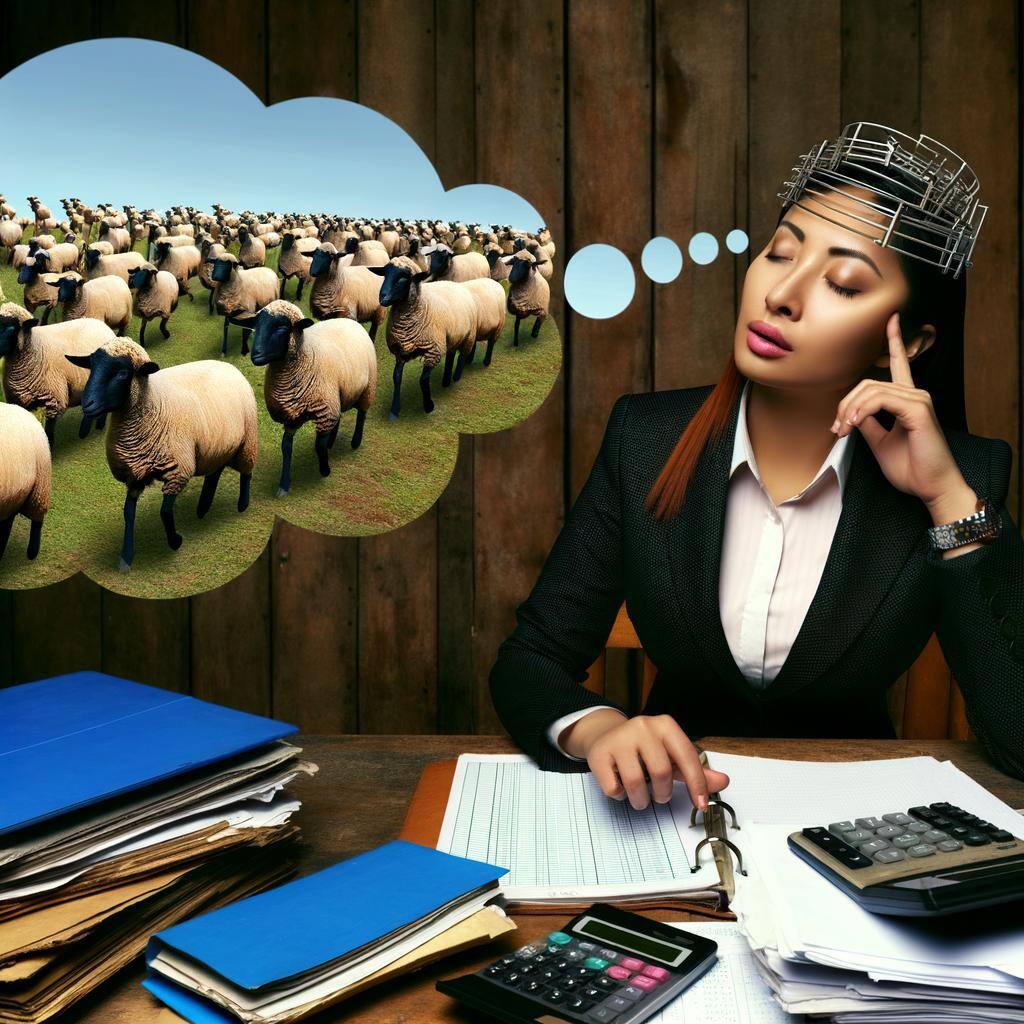 an accountant counting sheep